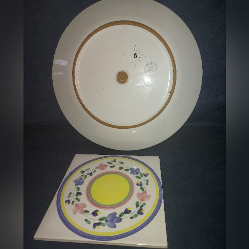 ⚜️ Caleca !!! ⚜️ Carousel Pattern ⚜️ Charger & Hot Plate Set ⚜️ RARE ⚜️ - Picture 4 of 7